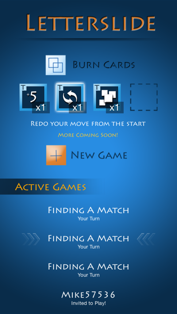 Letterslide gameplay